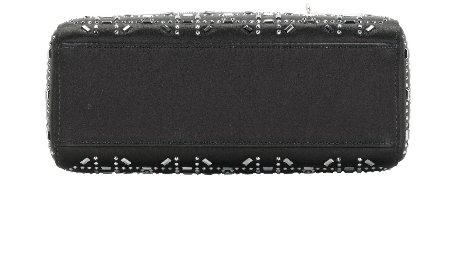 Embellished Mini Lady Dior, &pound;2,800, Handbags, Black, Satin, Top view